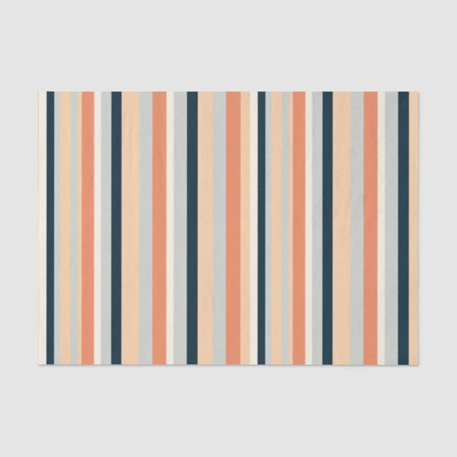 Modern Vertical Stripe Patterned Tissue Paper (Front)