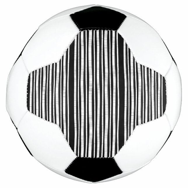 Modern Vertical Stripes Pattern Soccer Ball (Front)