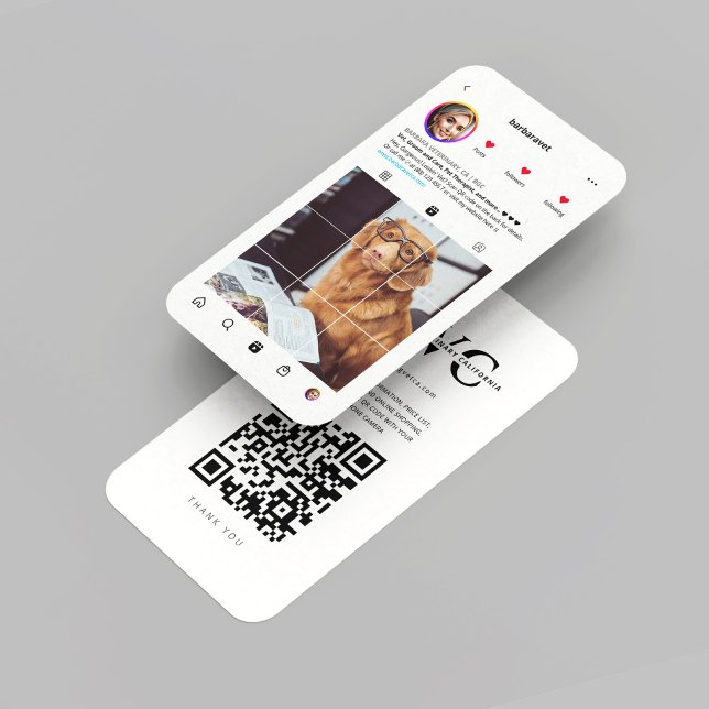 Modern VET Veterinary Veterinarian Instagram White Business Card (Modern VET Veterinary Veterinarian Instagram White Business Card
)