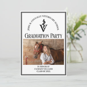 Modern Veterinary School Photo Graduation Party Invitation