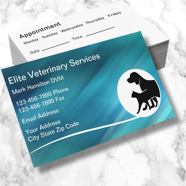 Modern Veterinary Services Business Cards (Creator Uploaded)