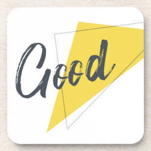 Modern, vibrant, bold graphic design of Good Coaster