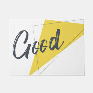 Modern, vibrant, bold graphic design of Good Doormat