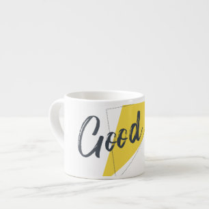 Modern, vibrant, bold graphic design of Good Espresso Cup