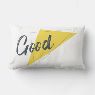 Modern, vibrant, bold graphic design of Good Lumbar Cushion