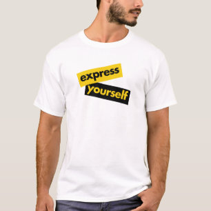 Modern, vibrant, bold graphic of Express Yourself T-Shirt