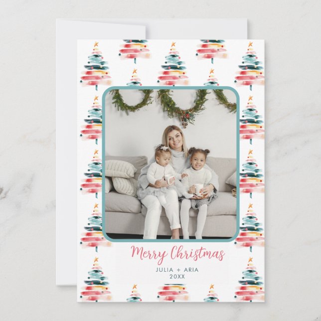 Modern Vibrant Christmas Card (Front)