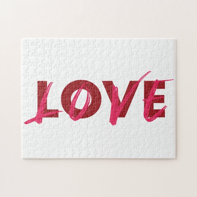 Modern, vibrant, cool, trendy design of Love Jigsaw Puzzle (Horizontal)