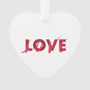 Modern, vibrant, cool, trendy design of Love Ornament