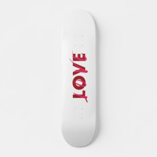 Modern, vibrant, cool, trendy design of Love Skateboard