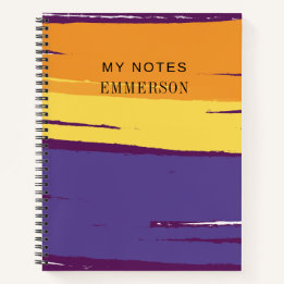 Modern Vibrant Design Custom Text Notebook