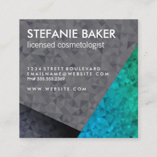 Modern Vibrant Geometric Patterns Square Business Card