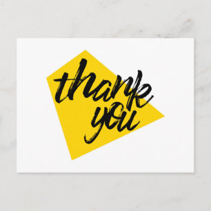 Modern, vibrant handwriting typography and design postcard