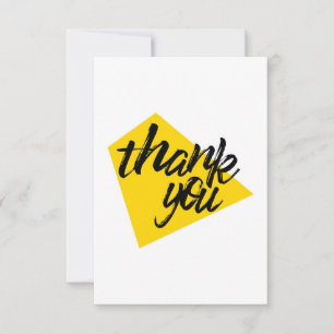 Modern, vibrant handwriting typography and design thank you card