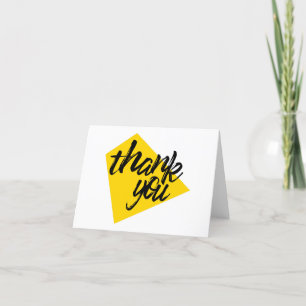 Modern, vibrant handwriting typography and design thank you card