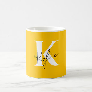 Modern Vibrant Personalised Monogram Name -  Coffee Mug