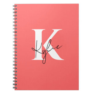 Modern Vibrant Personalised Monogram Name -  Notebook