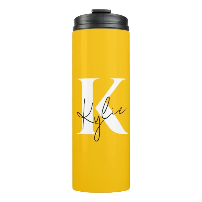 Modern Vibrant Personalised Monogram -  Thermal Tumbler (Front)