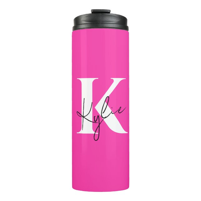 Modern Vibrant Personalised Monogram -  Thermal Tumbler (Front)