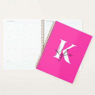 Modern Vibrant Personalised Name Monogram - Planner