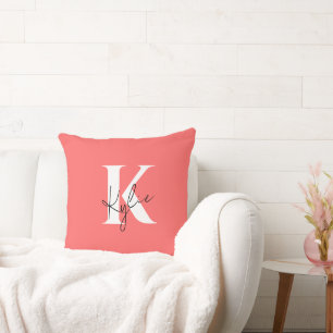 Modern Vibrant Personalized Monogram Name -  Cushion