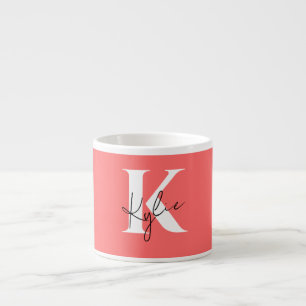 Modern Vibrant Personalized Monogram Name -  Espresso Cup