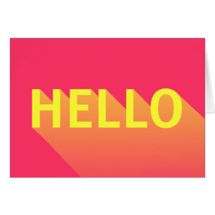 Modern Vibrant Pink and Yellow Hello Typography