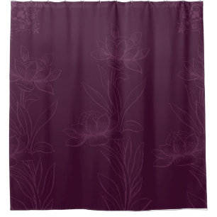 Modern Victorian Floral Purple Shower Curtain