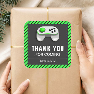 Modern Video Game Birthday Party Favour Sticker