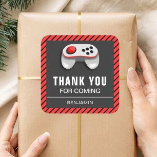 Modern Video Game Birthday Party Favour Sticker