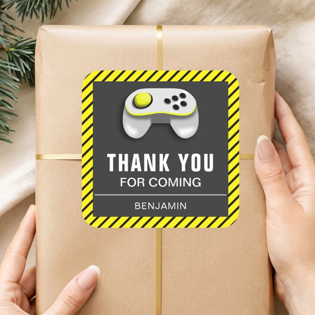 Modern Video Game Birthday Party Favour Sticker (Creator Uploaded)