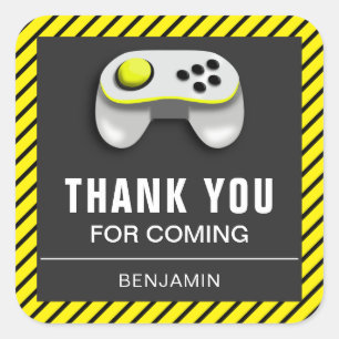 Modern Video Game Birthday Party Favour Sticker