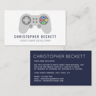 Modern Video Game Developer, Designer Business Card