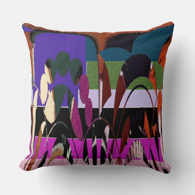 Modern Vine Leaf Floral   Cushion (Front)