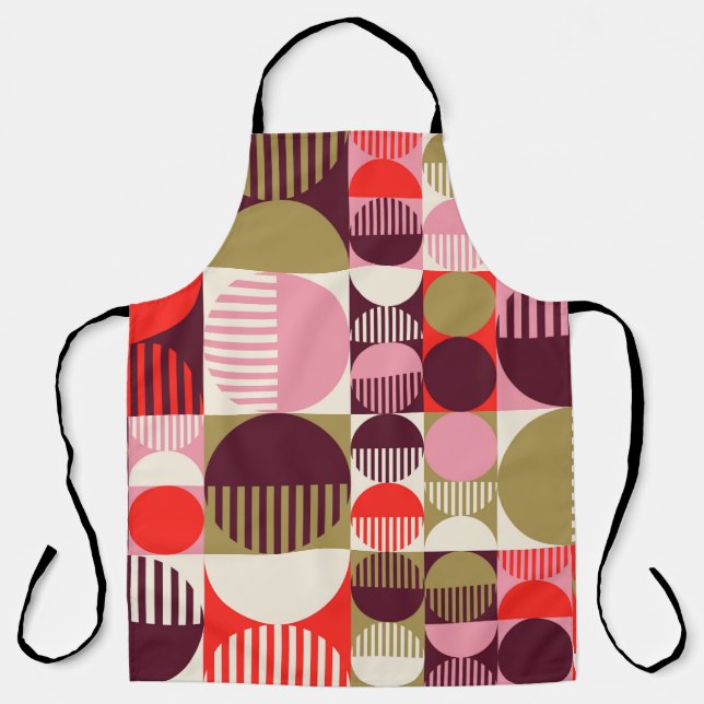 Modern vintage abstract seamless geometric pattern apron (Front)