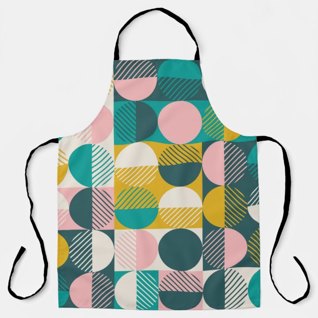 Modern vintage abstract seamless geometric pattern apron (Front)