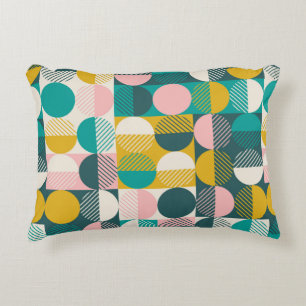 Modern vintage abstract seamless geometric pattern decorative cushion