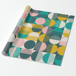 Modern vintage abstract seamless geometric pattern wrapping paper