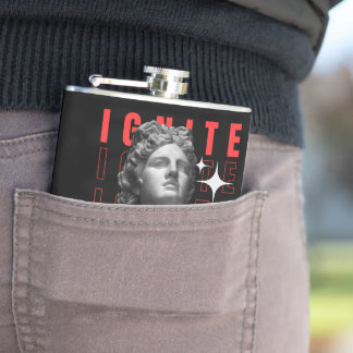 Modern vintage Aesthetic tee Hip Flask