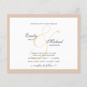 Modern Vintage Ampersand Typography Wedding QR cd