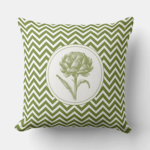 modern vintage artichoke cushion