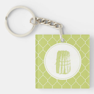 modern vintage aspargus key ring