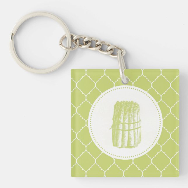 modern vintage aspargus key ring (Front)