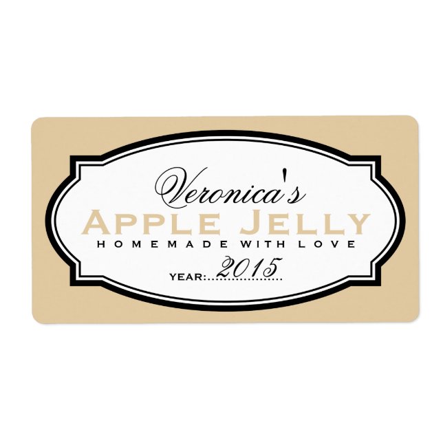 MODERN VINTAGE BEIGE | PERSONALIZED STICKER (Front)