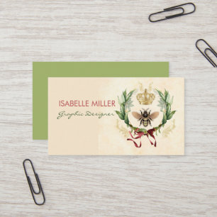 Modern Vintage Botanical Queen Bee                 Business Card