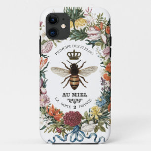 MODERN VINTAGE BOTANICAL QUEEN BEE iPhone 11 CASE