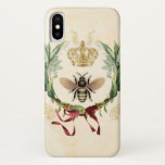 Modern Vintage Botanical Queen Bee iPhone X Case<br><div class="desc">Modern Vintage Botanical Queen Bee                                        



bee honey bug insect, 
retro vintage elegant foliage, 
 blossom bouquet botanical garden , 
summer spring floral leaf , 
illustration watercolor drawing luxury, 
 crown art queen nectar, 
 cute beautiful buzz beauty , 
yellow wings flower animal, 
gold wild honeybee nature, 
insect bee honey bug , </div>