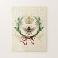 Modern Vintage Botanical Queen Bee