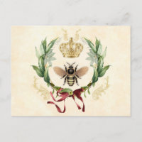 Modern Vintage Botanical Queen Bee