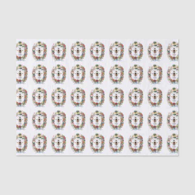 MODERN VINTAGE BOTANICAL QUEEN BEE TISSUE PAPER (Front)